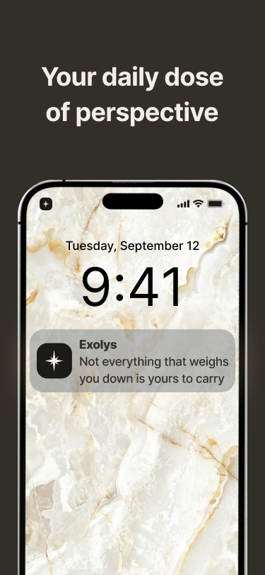 Exolys app — daily wisdom notification