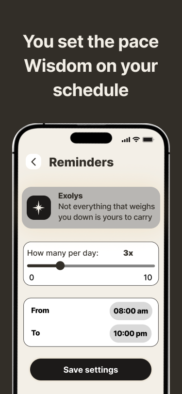 Reminders settings